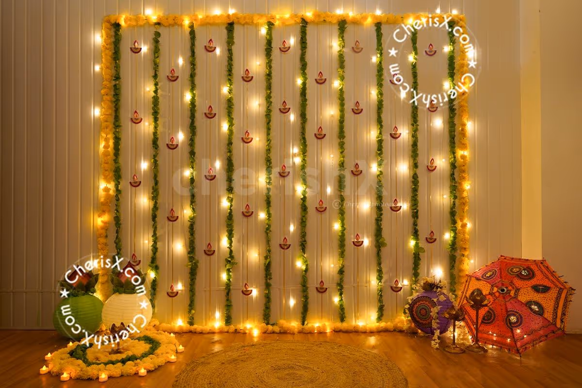 Add colourful lanterns that make the ceiling brighter