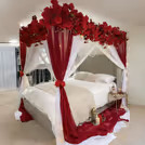 Crystal pearls strings add a sparkle and shimmering touch that highlights luxury of decor