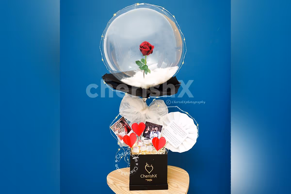 Make your better half feel special with chocolate bouquet curated in the Red Rose Bucket.
