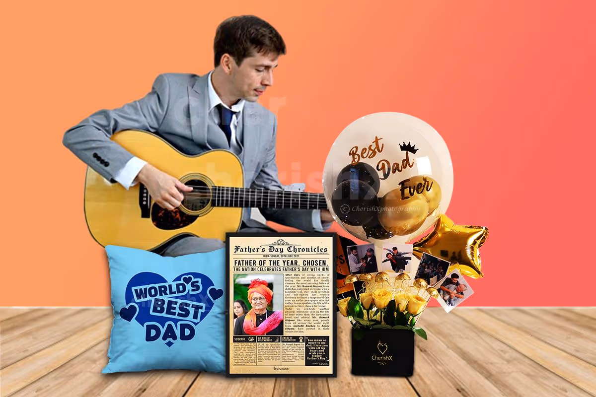 A hamper that has all the amazing father's day gifts.