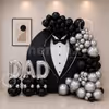 Father’s Day Ring Decoration With Metallic Accents And Dad Foil Letters In A Tuxedo Style.