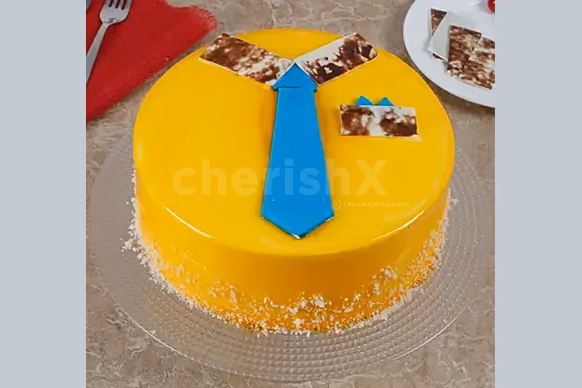 Delicious Fathers Day Tie Cake for your special celebration.