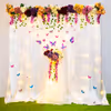 A fantastical white satin backdrop for your roka ceremony
