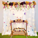 Multicoloured artificial flowers are ideal for a sweet and timeless memory