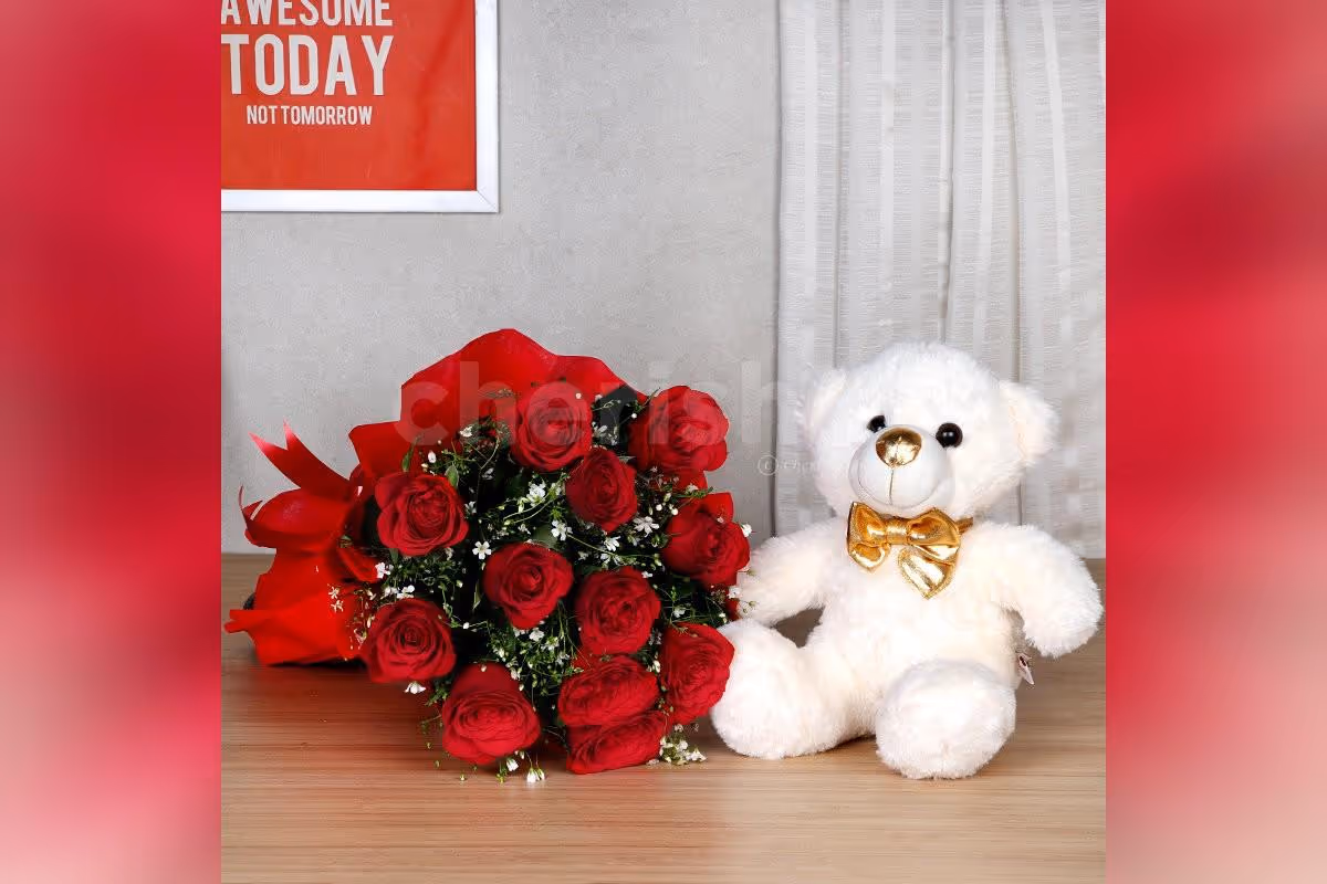 Forever Yours - Rose & Teddy Combo