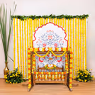 Fresh colourful flowers showers blessings for a warm cradle ceremony
