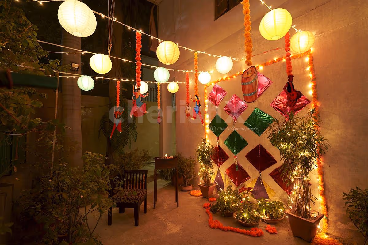 Garden Lohri Decoration