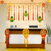 Banana Leaf with Tassels and Red silk tassel strings add fascinating detail.