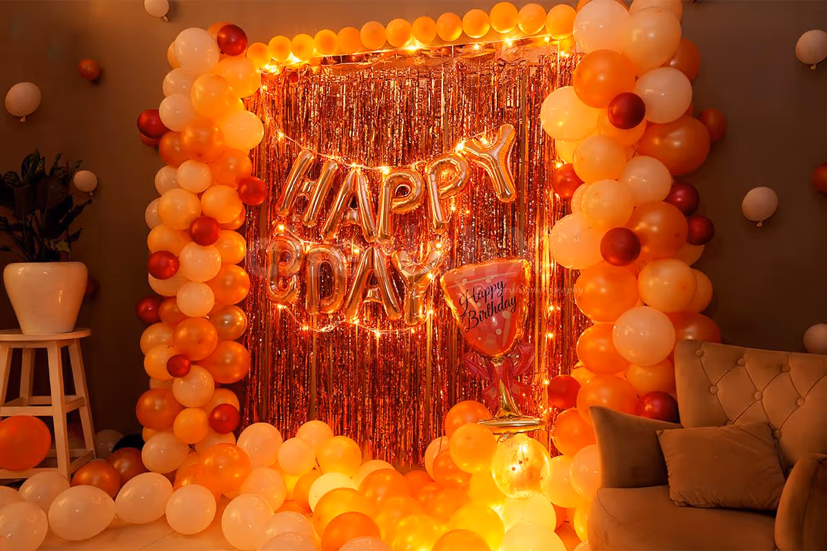 Surprise your loved one with this Glorious Rosegold Birthday room decor at home.