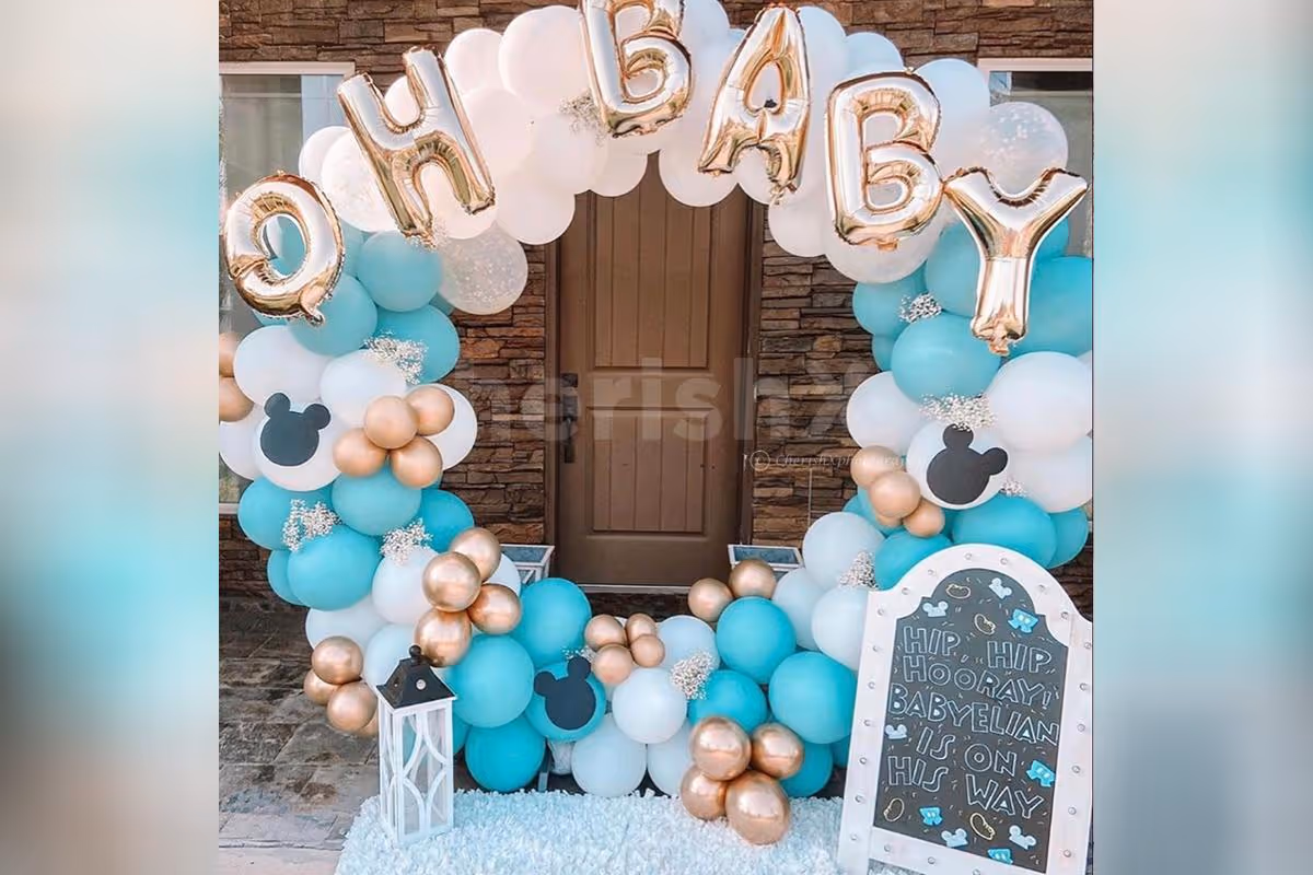 An impressive decor to celebrate baby shower.