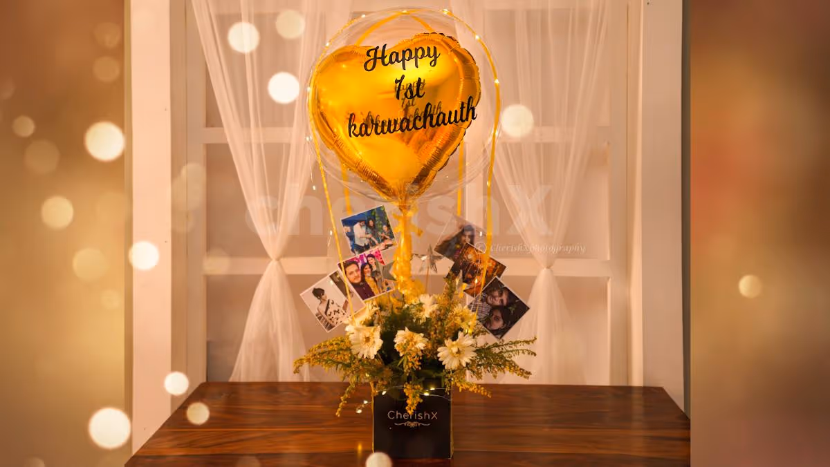 Book this gorgeous Gold Heart Bucket with fresh Gerbera's exclusively with cherishx