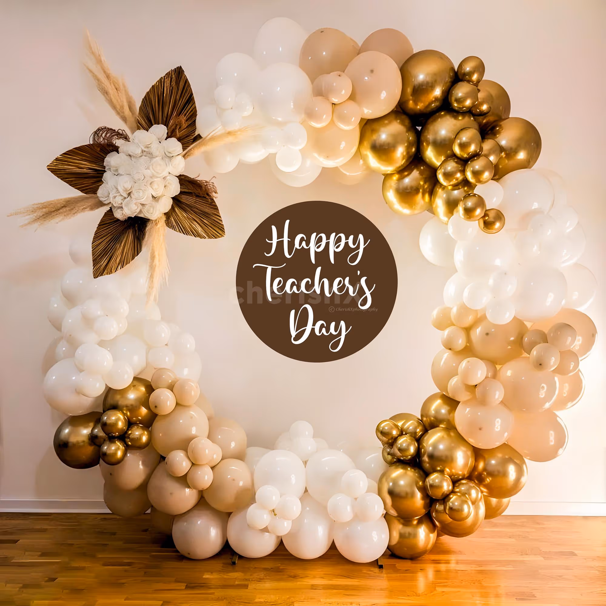 White roses here are a sign of respect and elegance for Teacher’s Day festivity