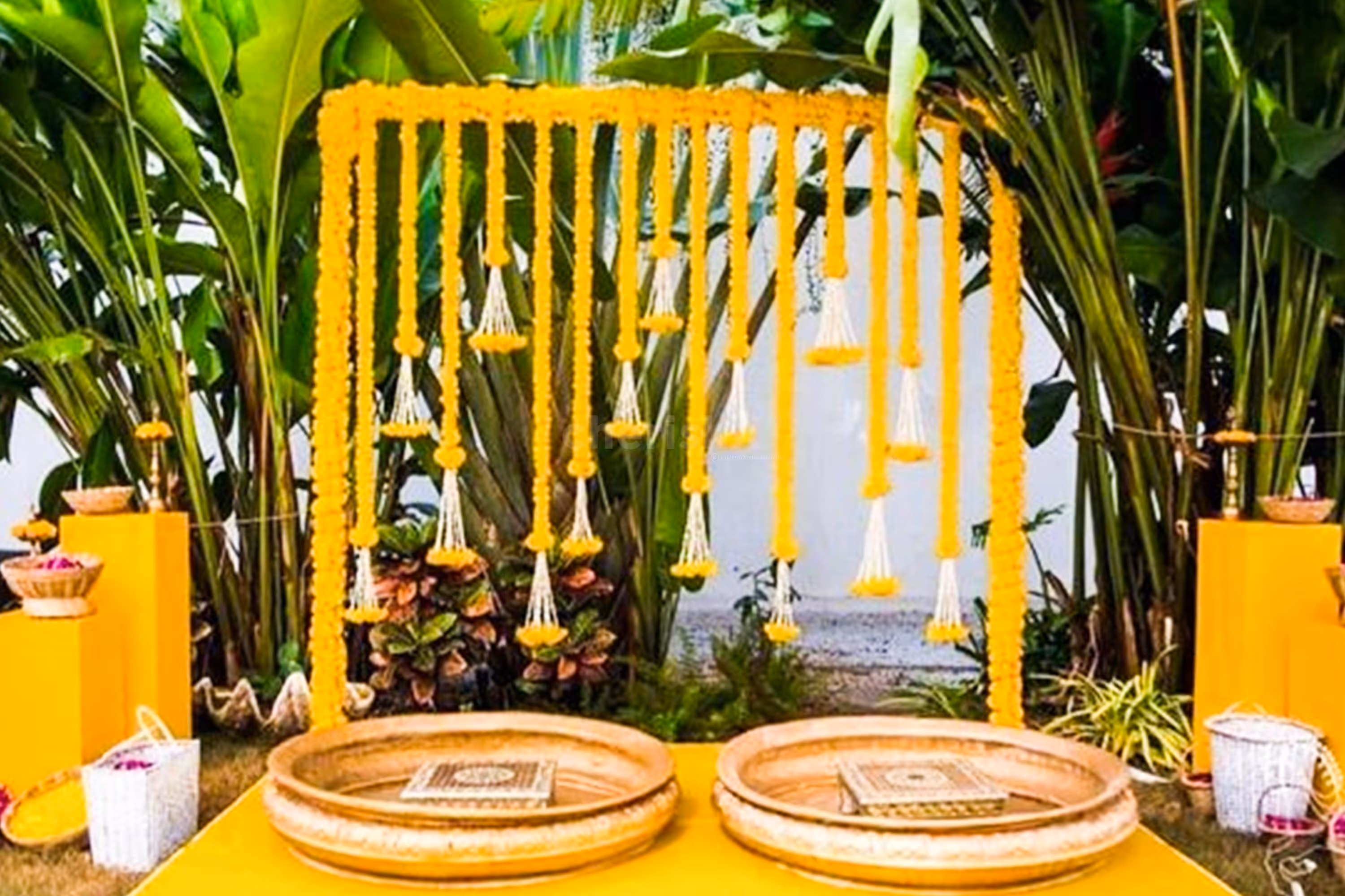 Beautiful decor can set an exciting start to your Haldi celebrations.