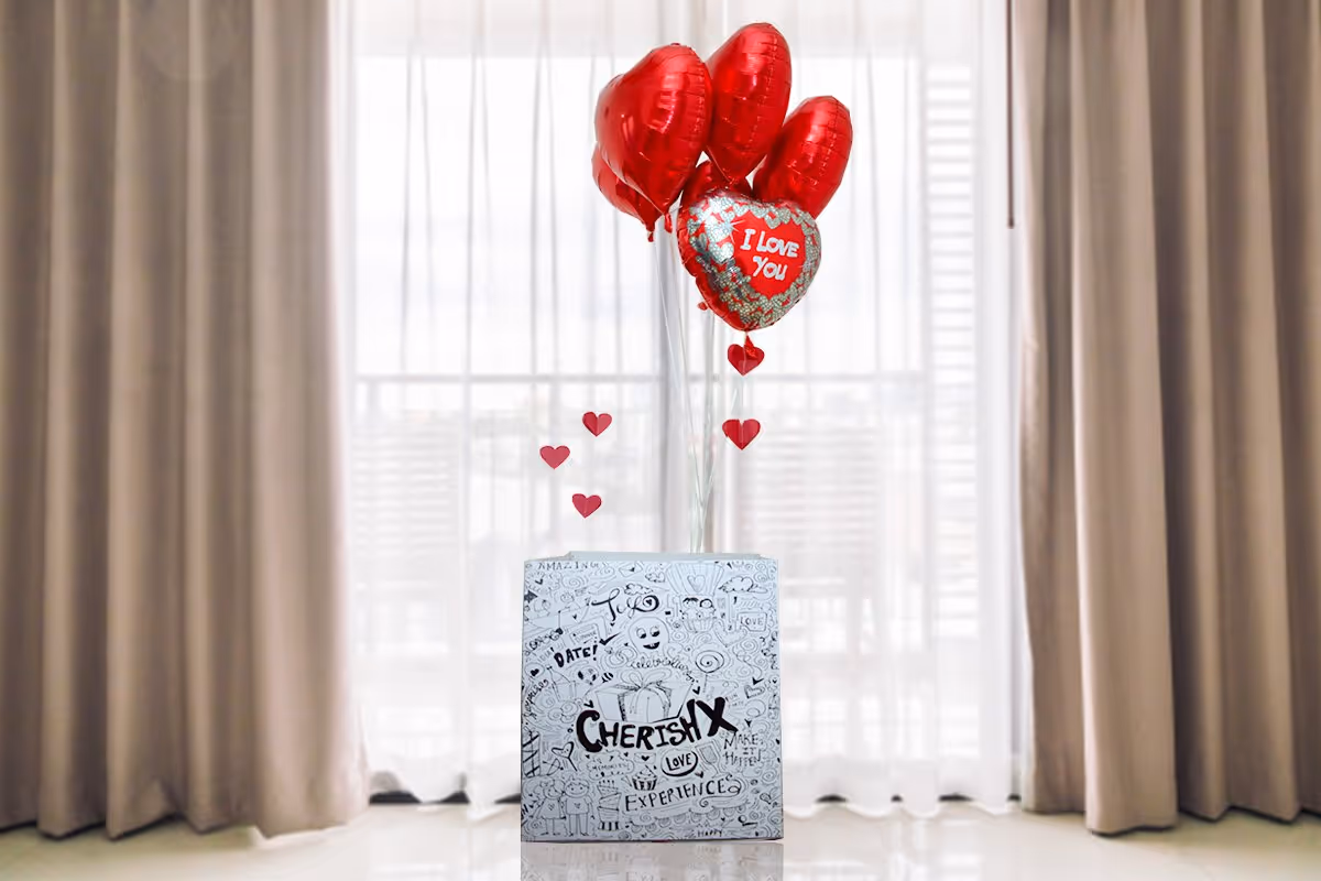 Delightful Love Surprise Box packed with sweet surprises.