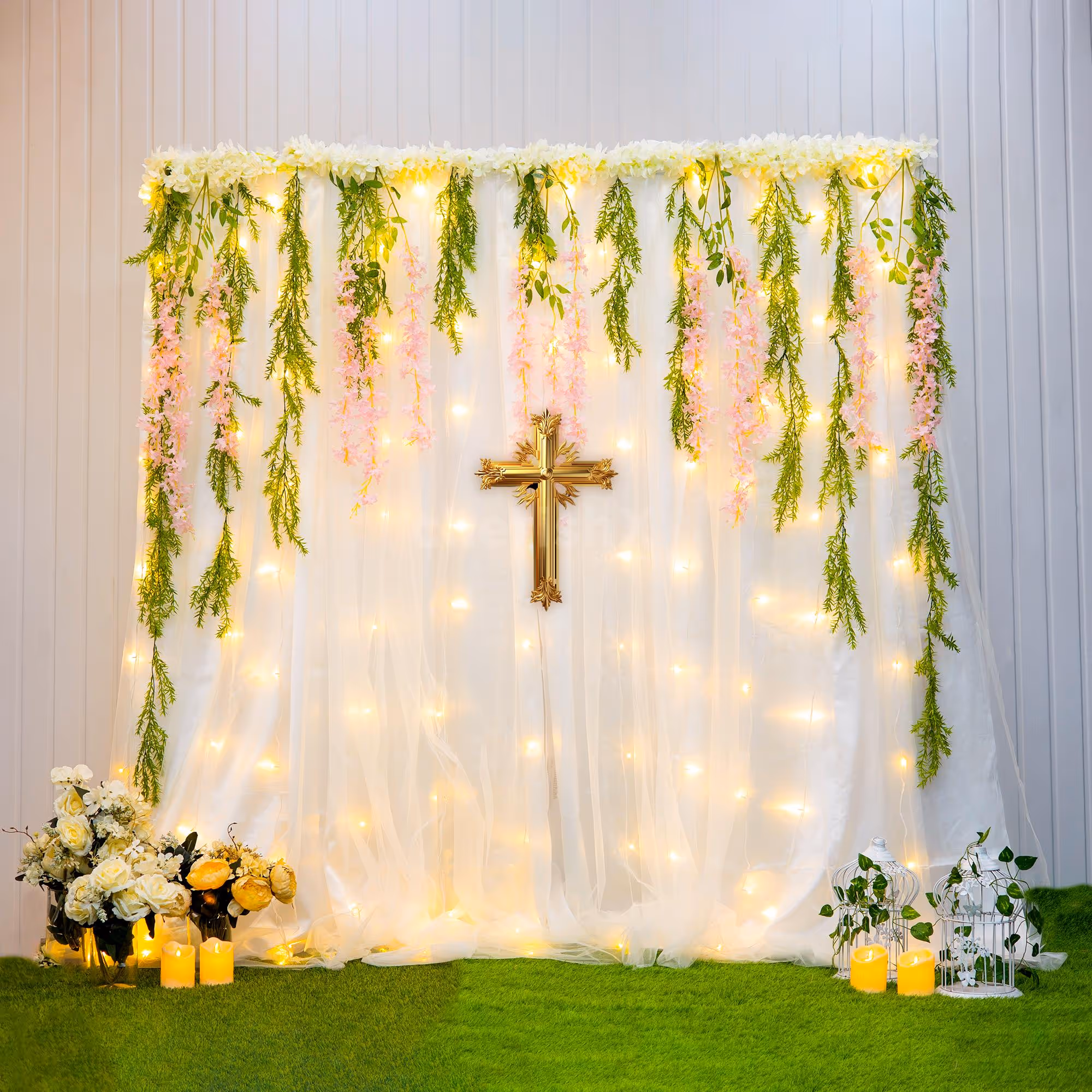 Step into the divine embrace of baptismal elegance.