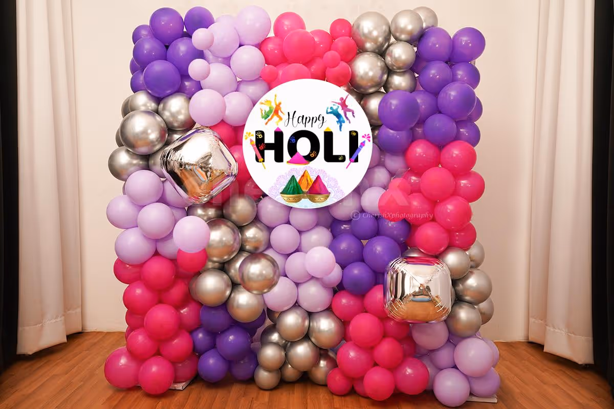 Holi Balloon Wall Decor