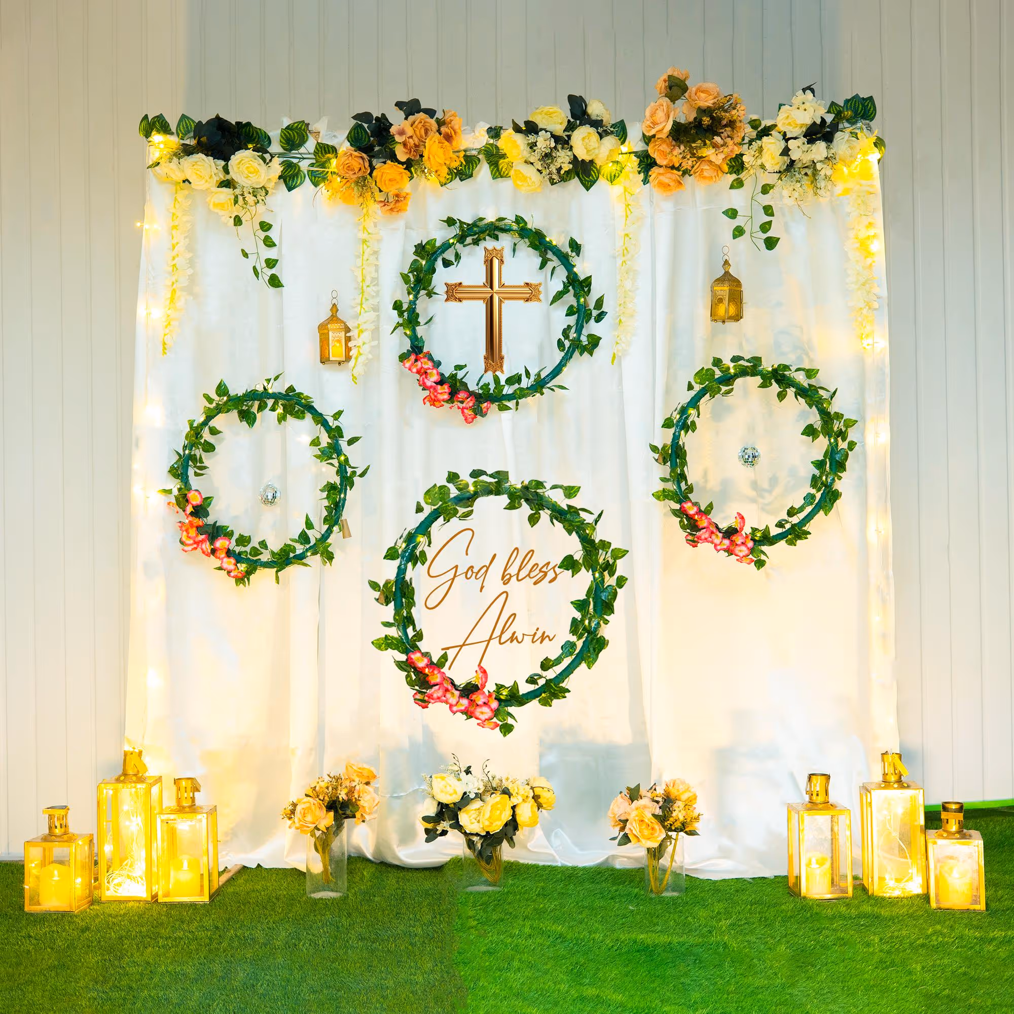 Step into the divine embrace of baptismal bliss.