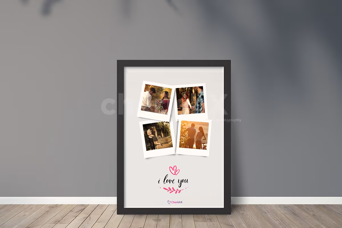 I Love You Polaroid Collage Frame