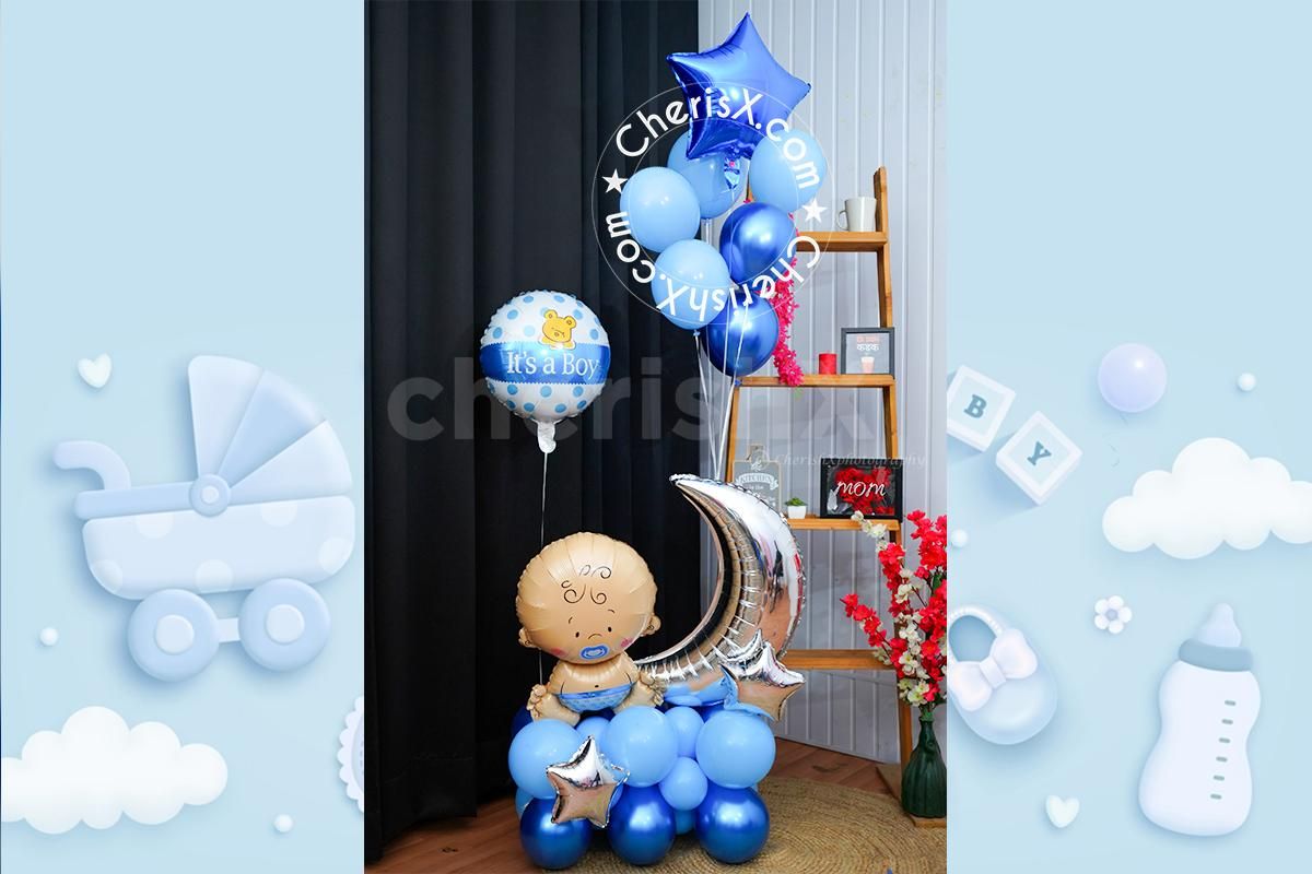 Its A Boy Balloon Bouquet