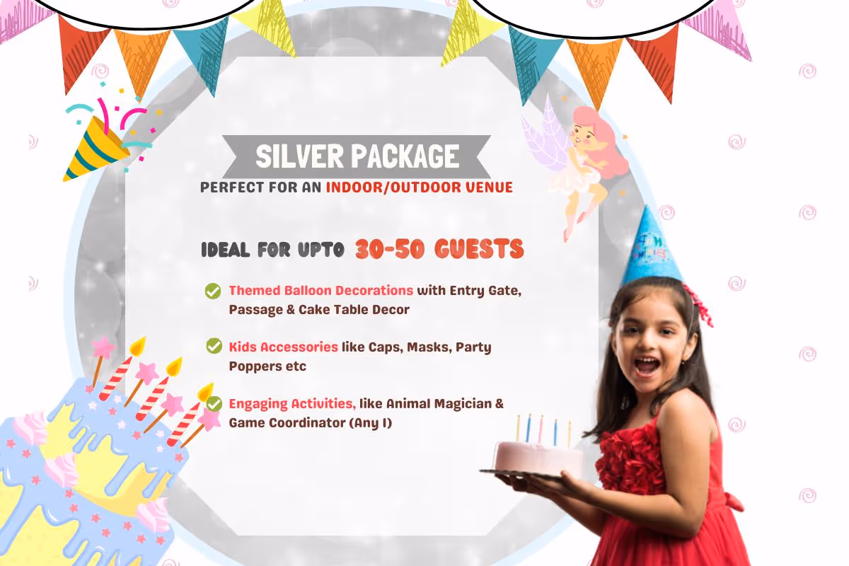 Kids Birthday Party Package- Silver