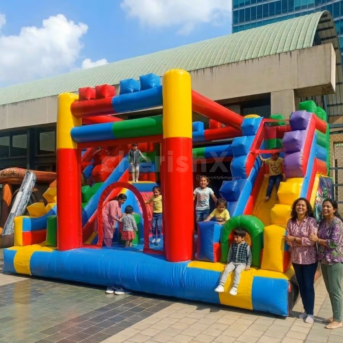 Easy to install and highly vibrant, bouncy on a large ground is the center of attraction for kids