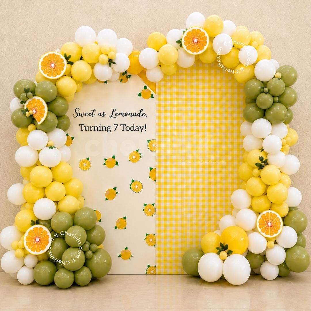 Lemonade Themed Birthday Setup