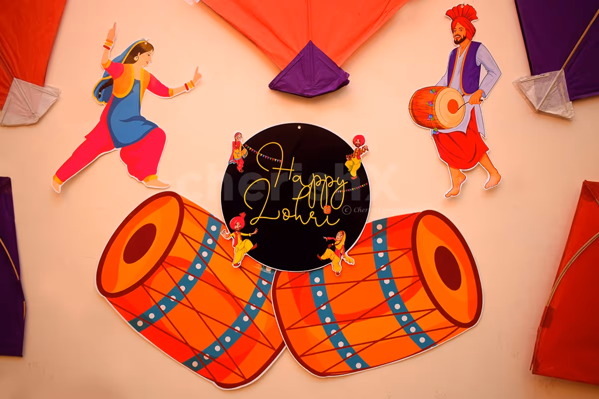 Wonderful Lohri Decoration for an unforgettable birthday party.