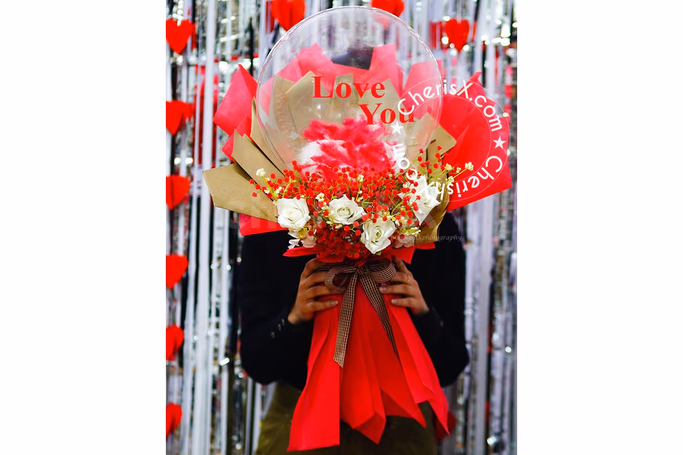 The Love You Red Flower Balloon Bouquet will make a great and lasting impression.