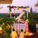 A fairy-tale setting with elegant floral decor, perfect for a memorable night