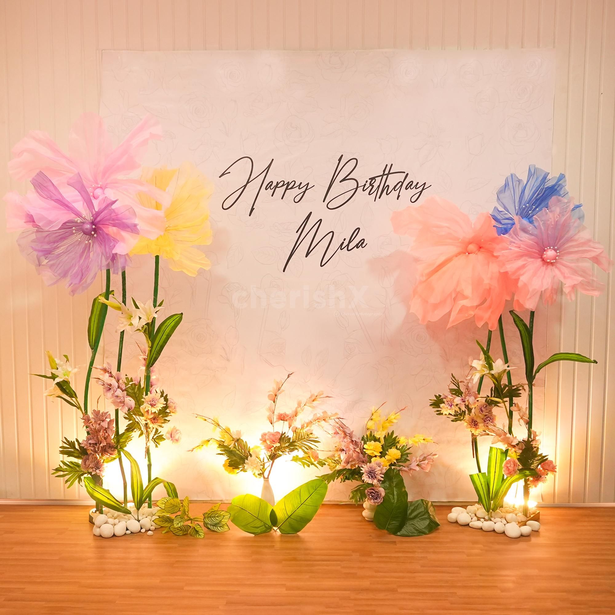 Floral Elegance Birthday Decor