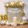 Add glamour to the birthday celebration with golden silver and white balloons