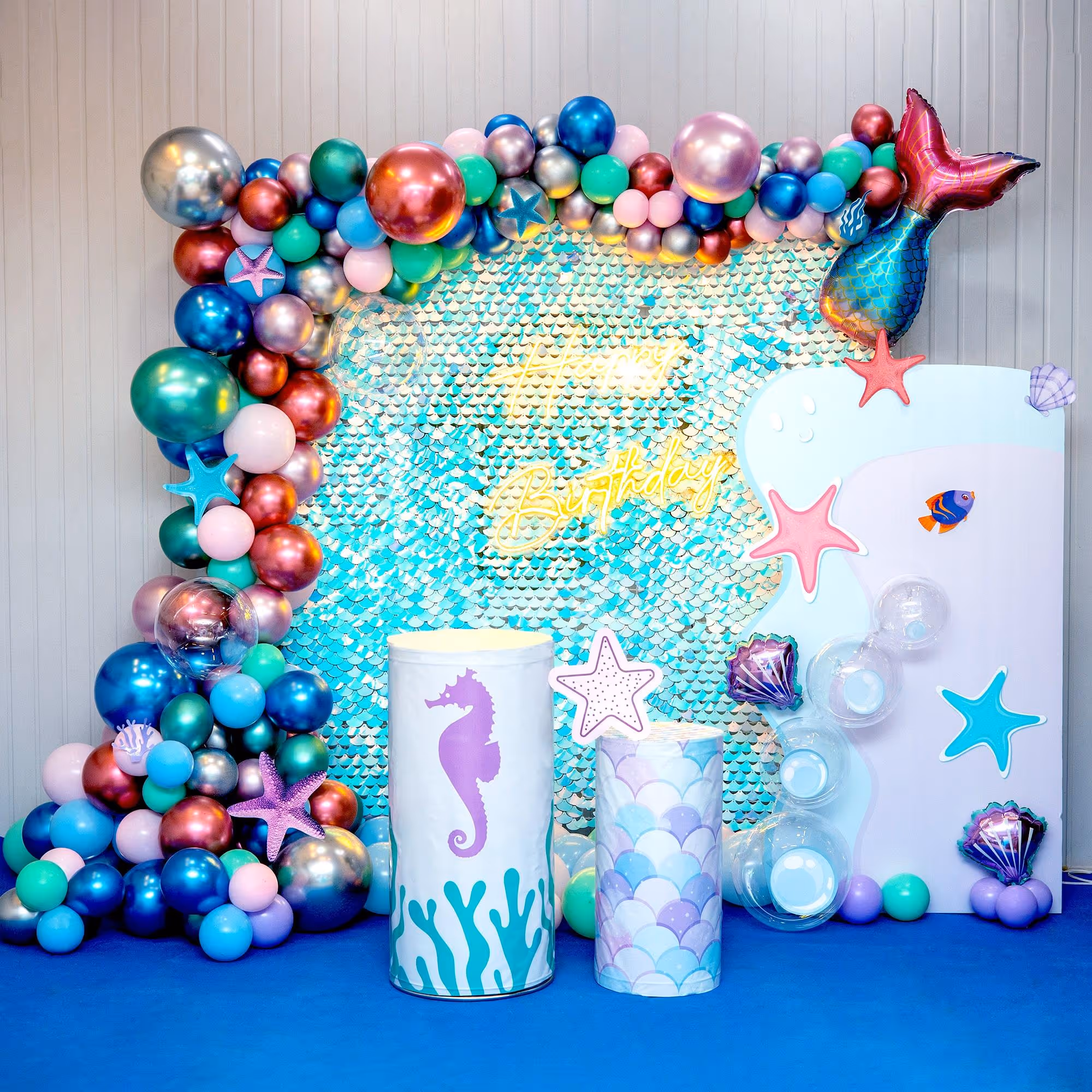 Enchanting Mermaid Birthday Balloon Decor: Undersea Magic!