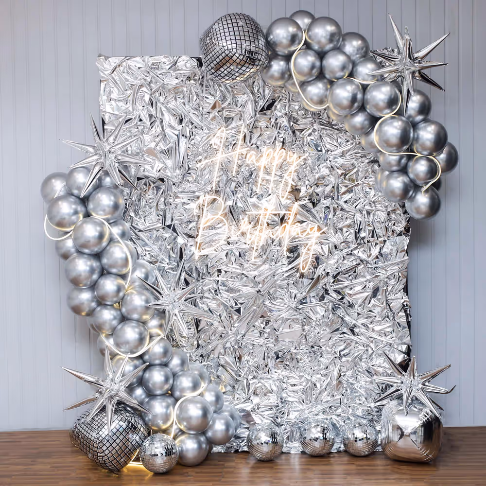 Shimmering Neon Birthday Bash Decor