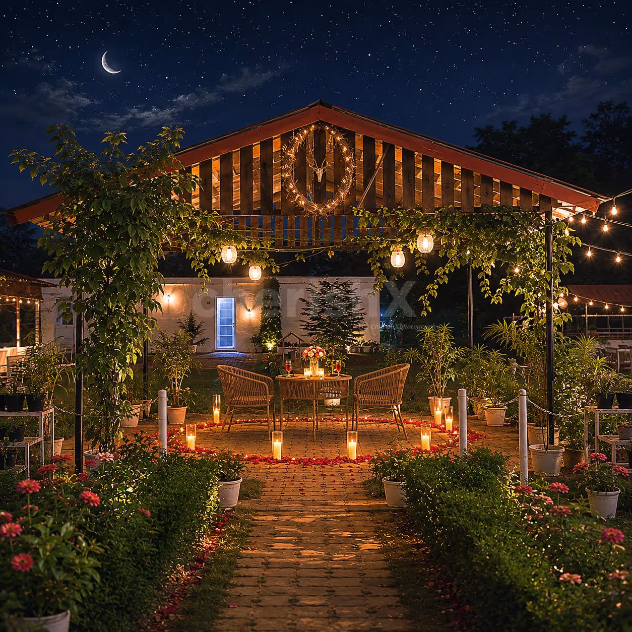 Romantic Dinner in Gazebo
