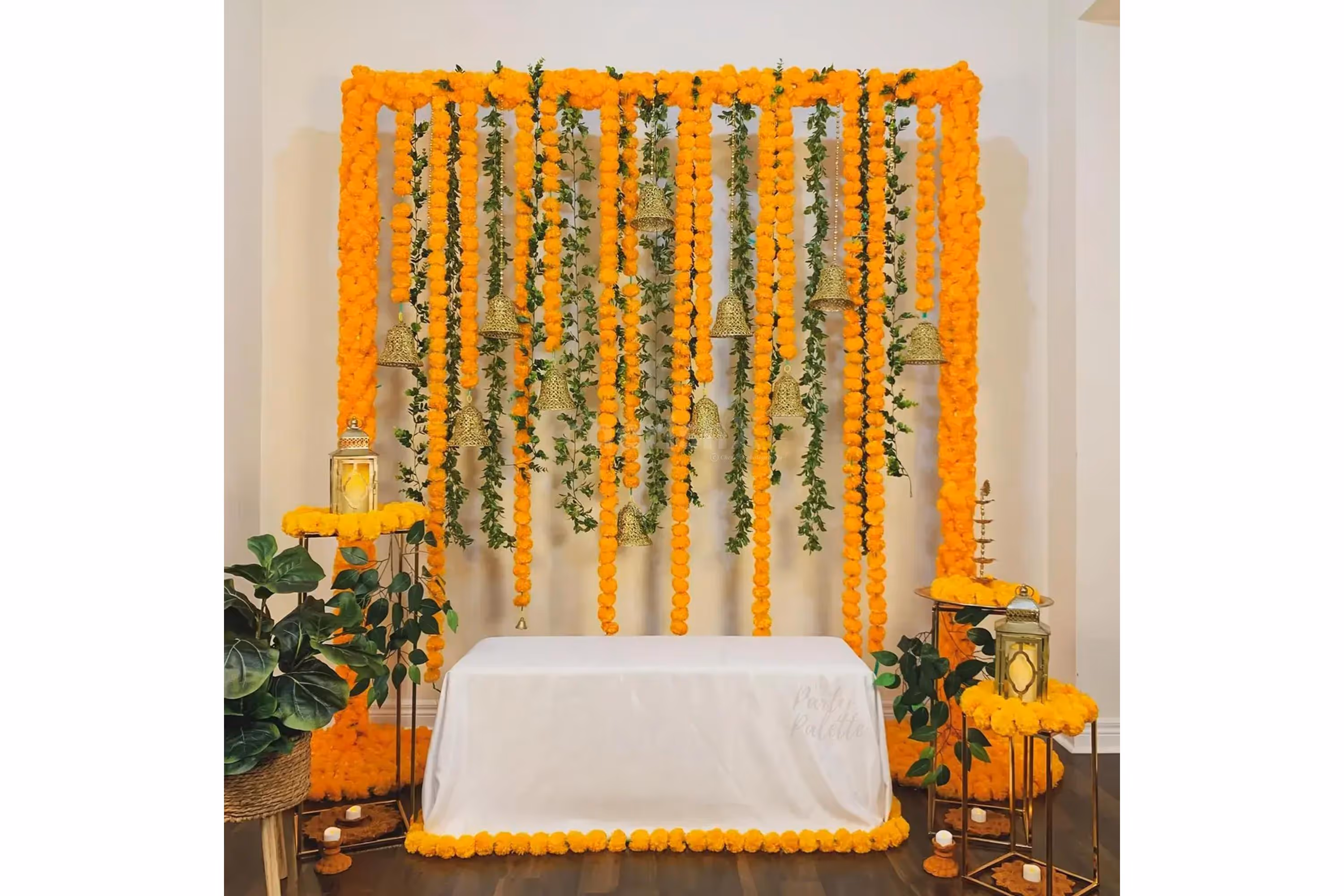 The garlands are an appealing addition to wedding ceremonies