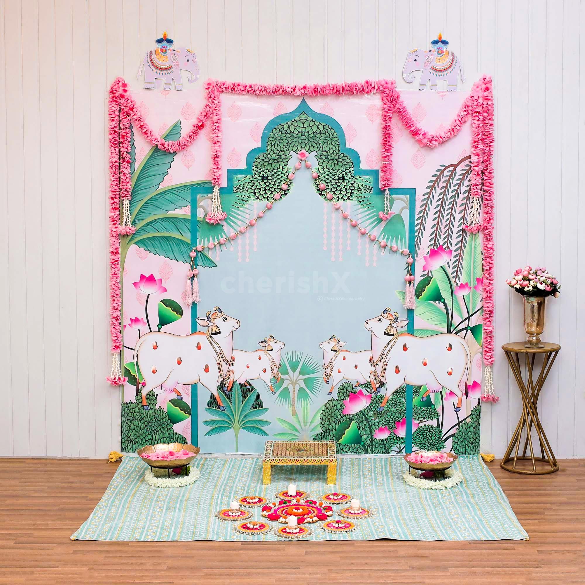 Pastel Diwali Festive Backdrop