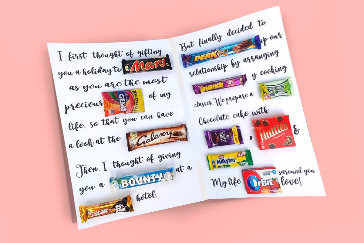 Personalised Chocolate Card