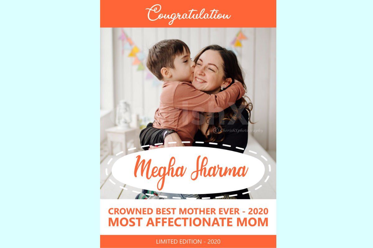 Loving Mothers Day personalized poster to cherish beautiful memories with mom.