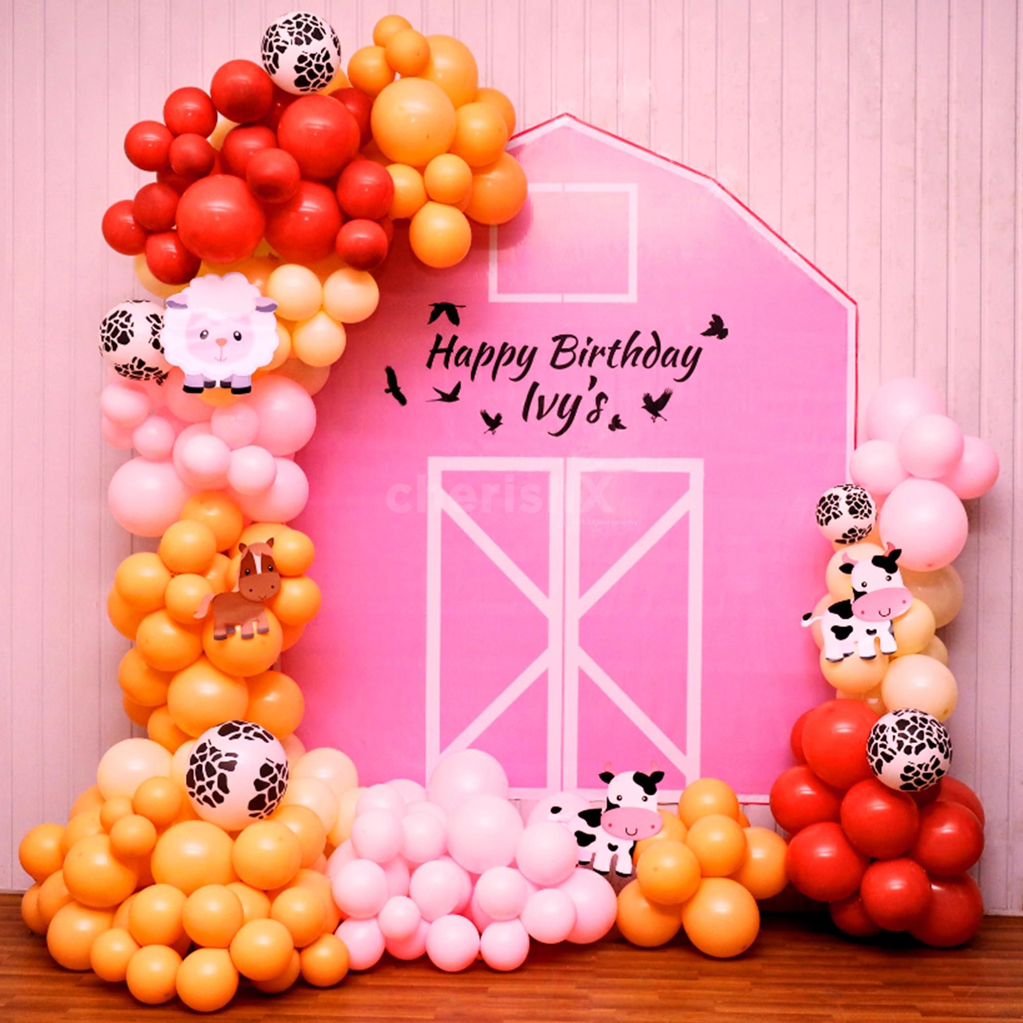 Countryside Delight: Pink Farmyard Birthday Party Decor