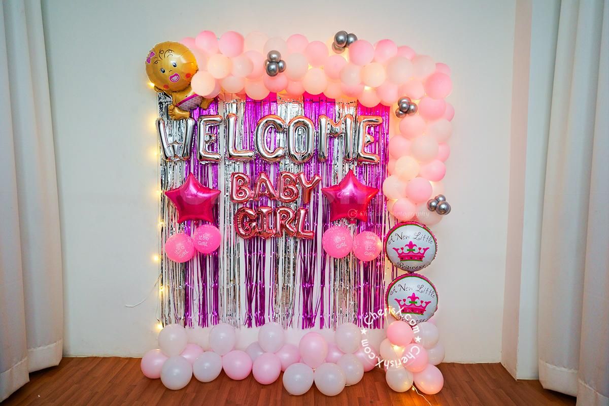 Pink Theme Welcome Baby Girl Decor