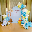 Personalized Pooh sunboard greeting for your little one's special day.