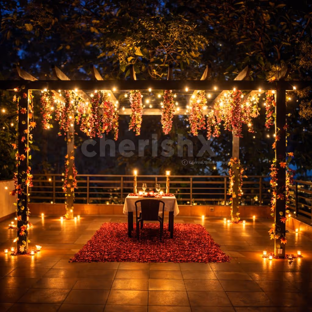 private romantic candlelight dining in delhi ncr