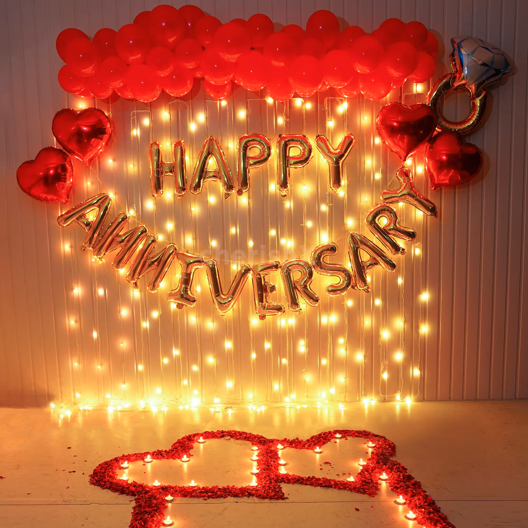 Immerse yourself in a world of romance with our mesmerizing anniversary decorations.