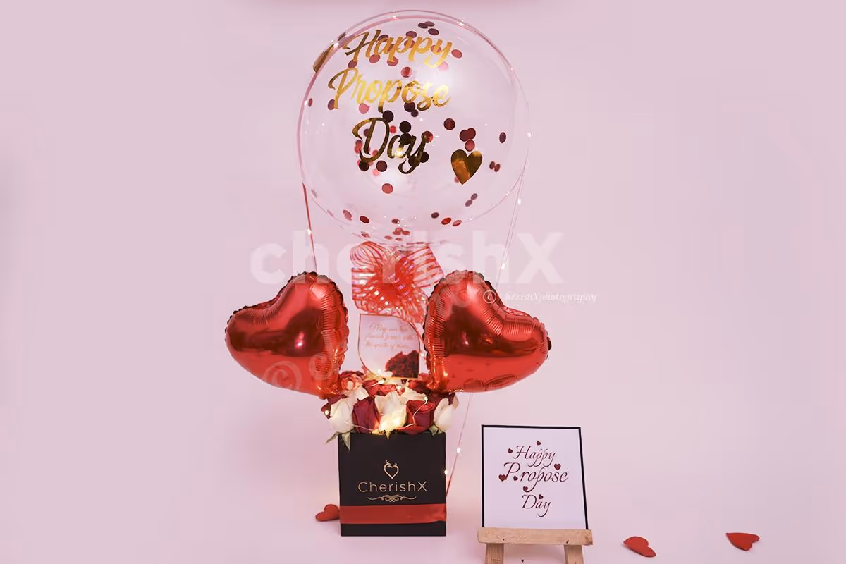 Send these heart-shaped balloons to shower your love upon your partner.