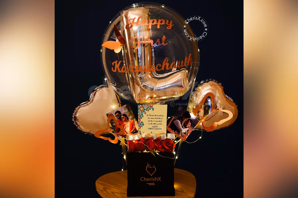 Red Rose Bucket with Initial Letter to gift your close ones.