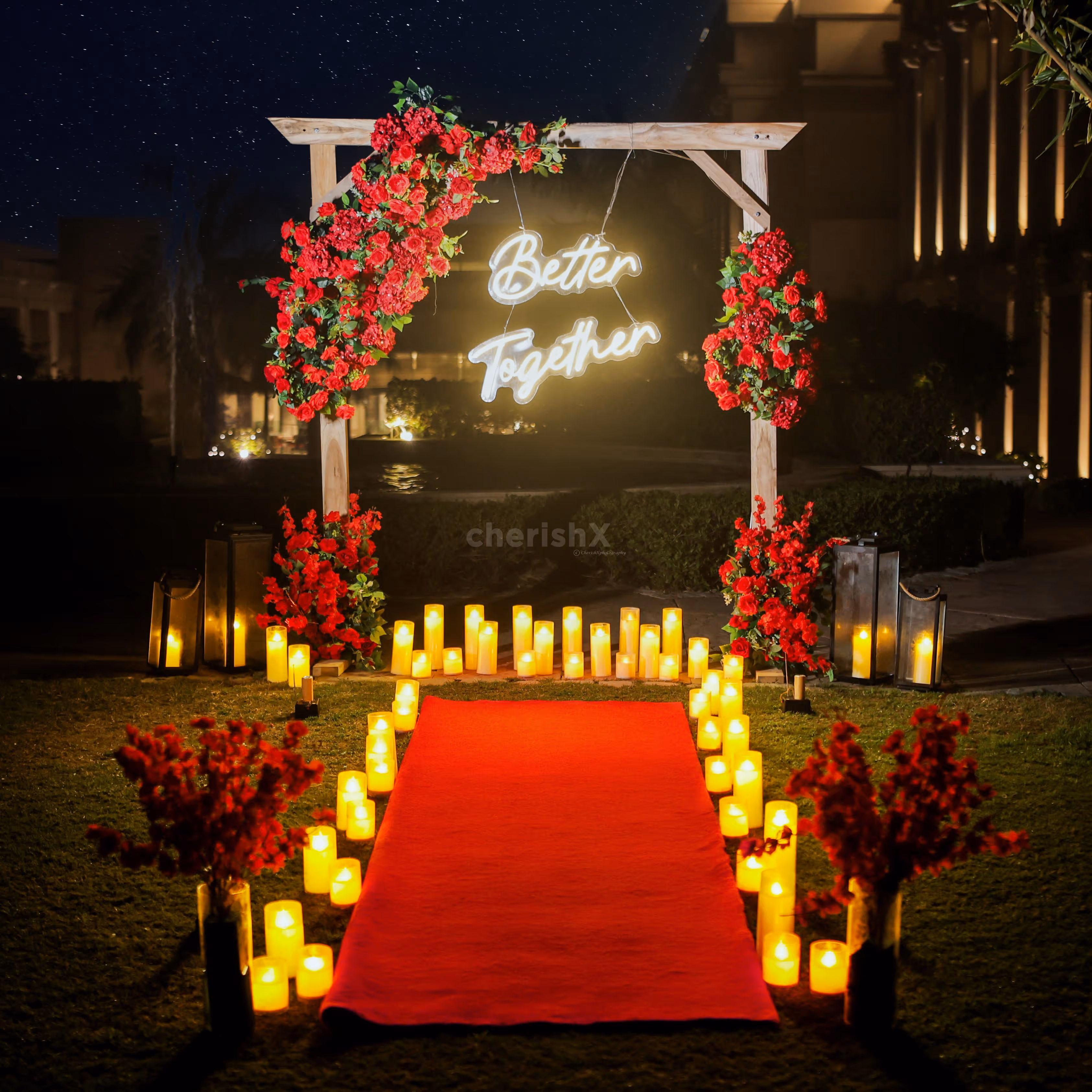 Better Together neon signage conveys the heartfelt feelings boldly pervading the frame