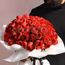 Bunch Of 100 Red Roses