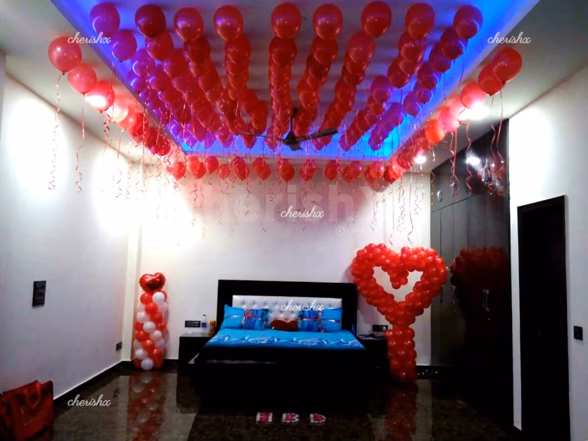 Red Balloons on the Ceiling