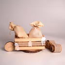 A rustic wood hamper for any special event.