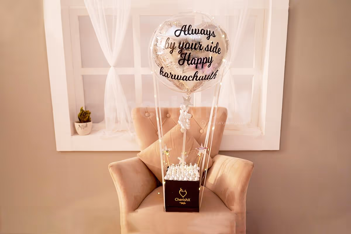 A Classy Silver heart bucket with Kisses to gift to your Special one.
